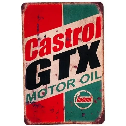 Castrol GTX Motor Oil Tin Sign - огляд і ціна Castrol Oil Gtx
